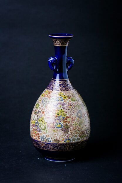 Satsuma Ware Lapis Lazuli Vase